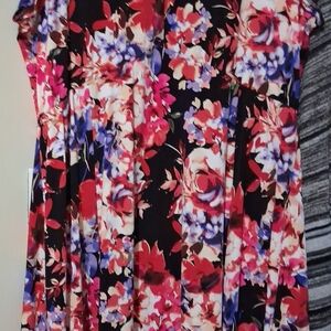 Torrid Black and Red Floral Lace Dress